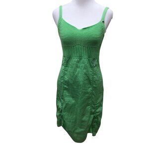 Marc Cain Sports Sheath Dress Ribbed Top Tank Linen Blend